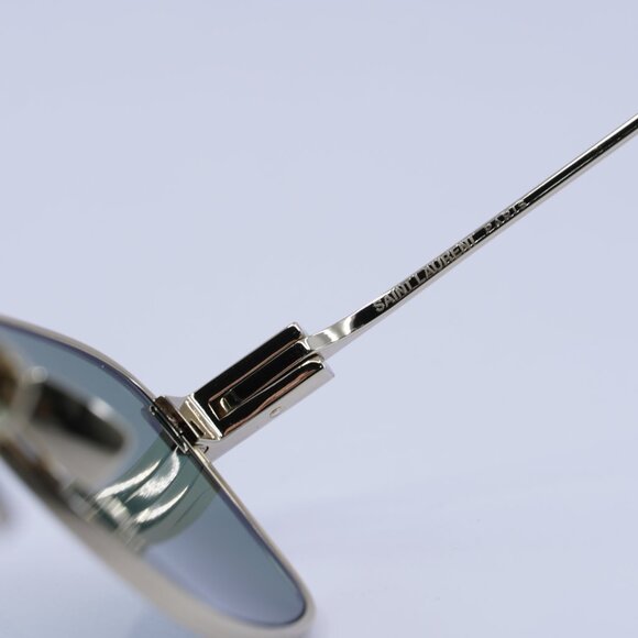 Saint Laurent SL741 003 Sunglasses Gold Square Frame, Green Lenses - Picture 10 of 12